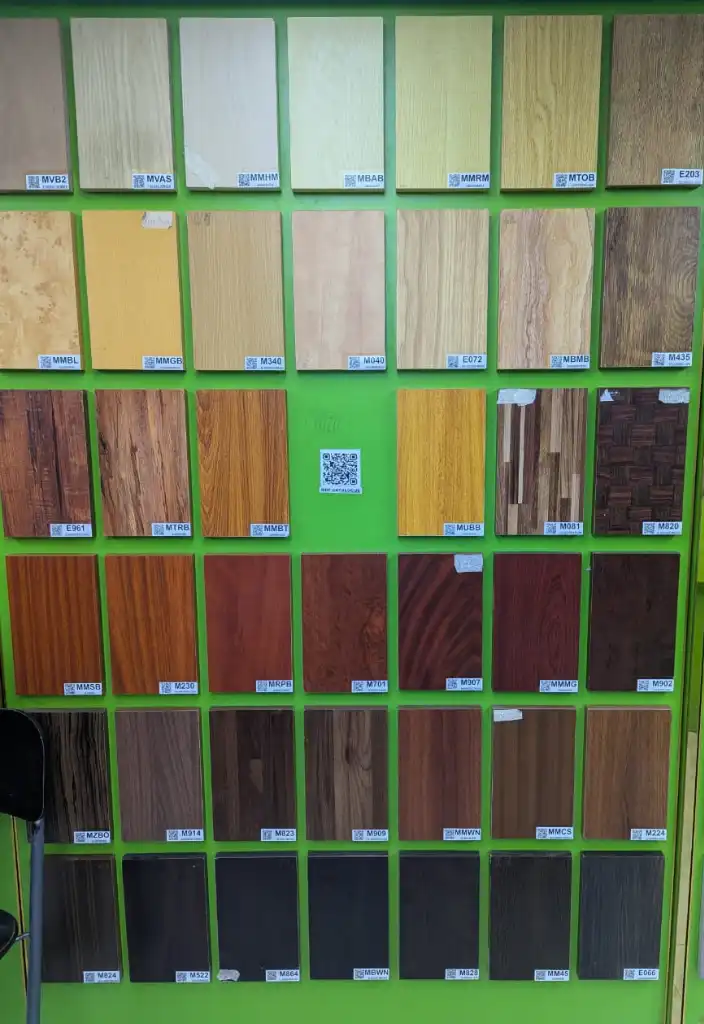 High-quality MSF sheet carpentry materials showcasing design patterns and colors for furniture assembly in Dubai